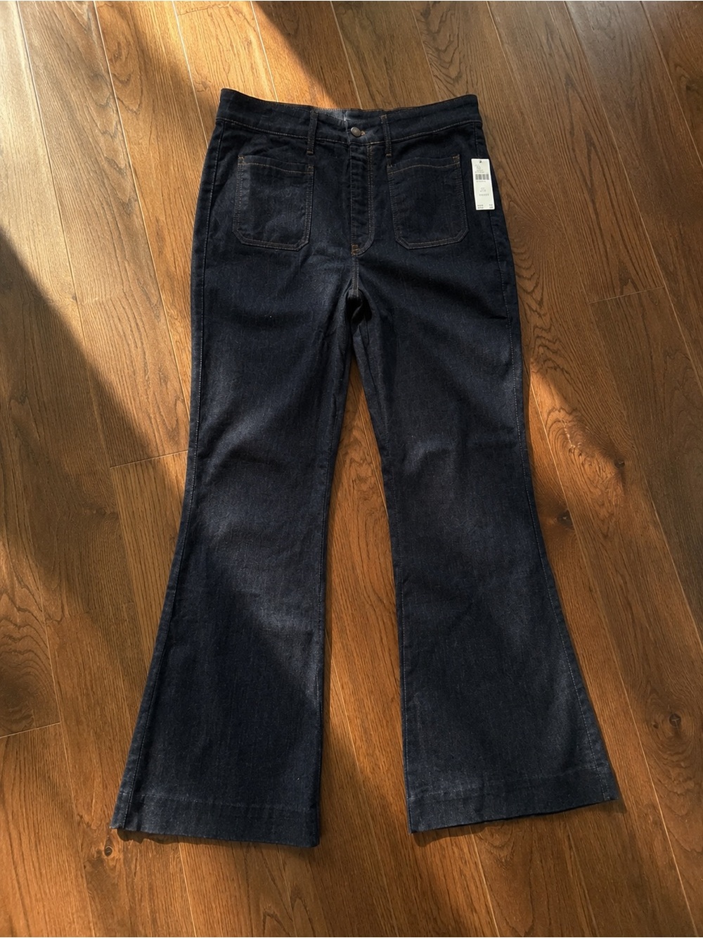 Anthropologie Maeve Dark Indigo Flare Jeans Sz 32P